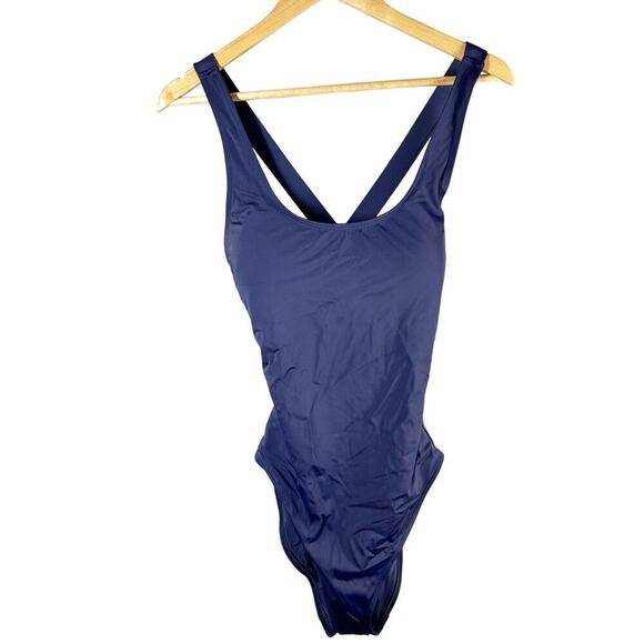 Andie The Tulum Navy One Piece Swimsuit Size LTLong Torso